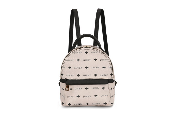 Lucky Bees Mochila Crema y Negro Lucky Bees Mochila Crema y Negro